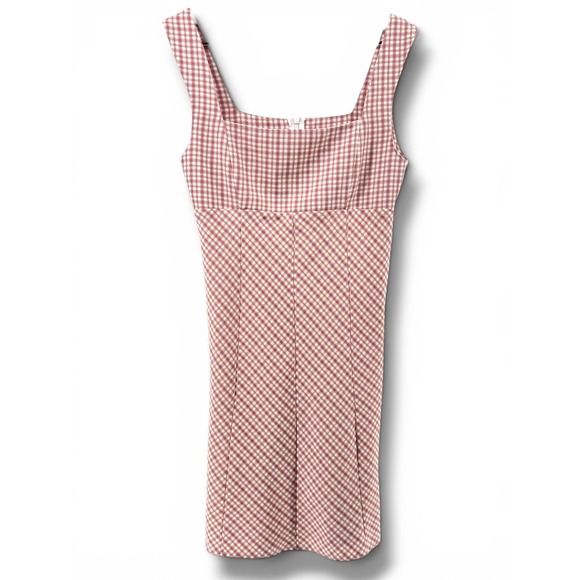 UNIF Dresses & Skirts - UNIF Polly Dress XS Pink Gingham Mini Coquette Cottagecore Babydoll‎ Y2K Plaid